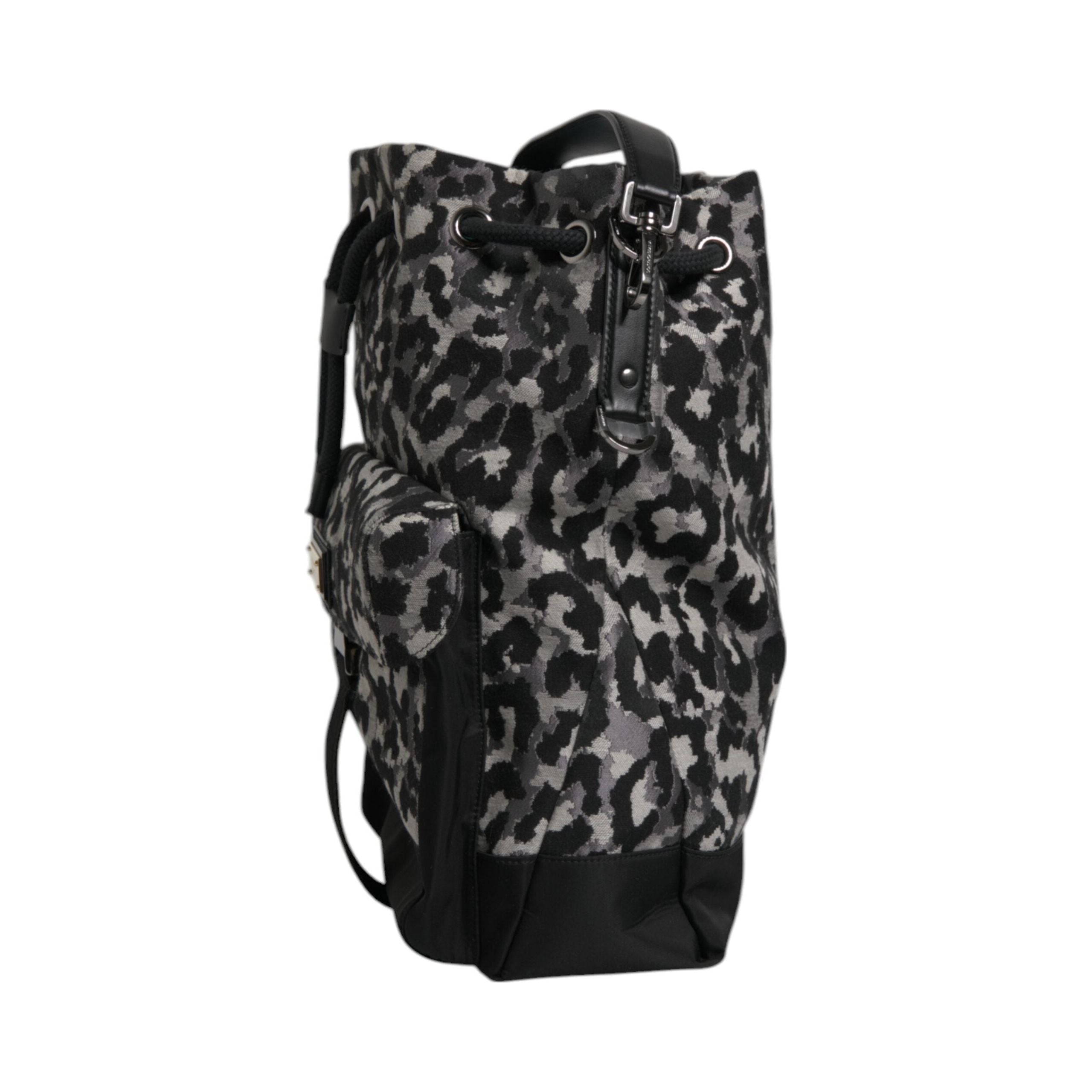 Luxour, Dolce & Gabbana Multicolor Leopard Jacquard Hobo Crossbody Borse Bag, 