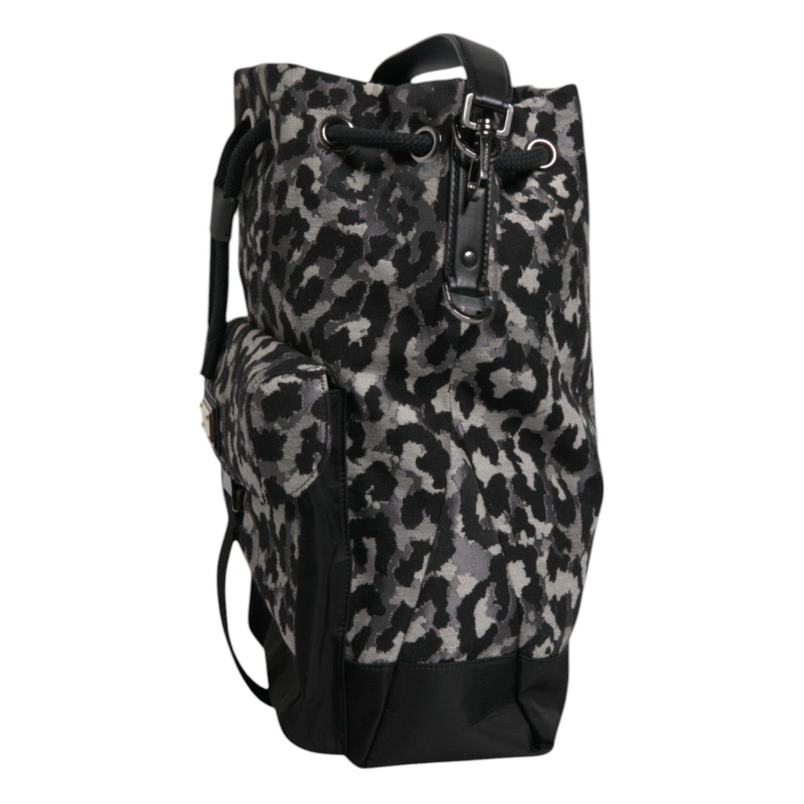 Luxour, Dolce & Gabbana Multicolor Leopard Jacquard Hobo Crossbody Borse Bag, 