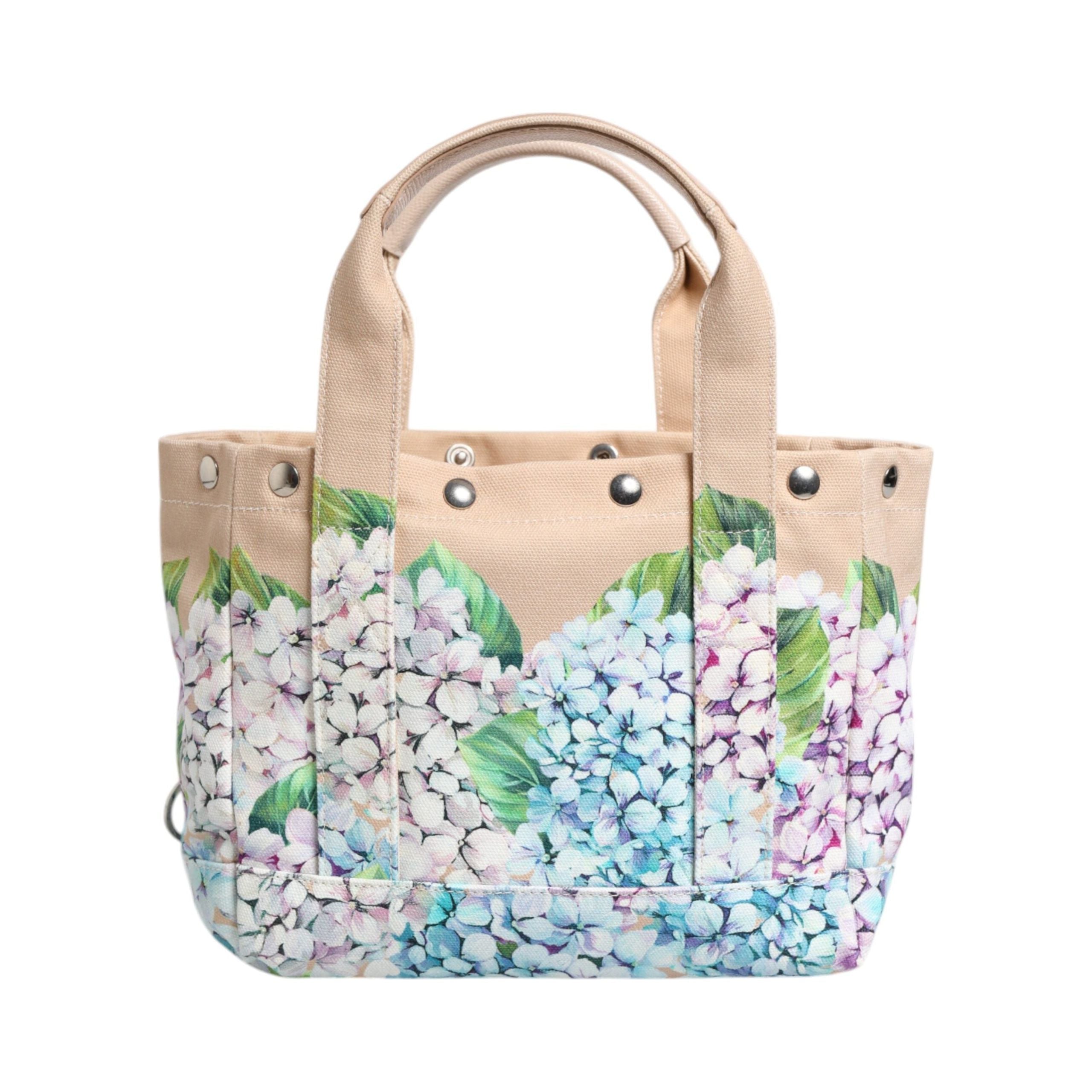 Luxour, Dolce & Gabbana Multicolor Floral Canvas TANIA Top Handle Tote Borse Bag, 