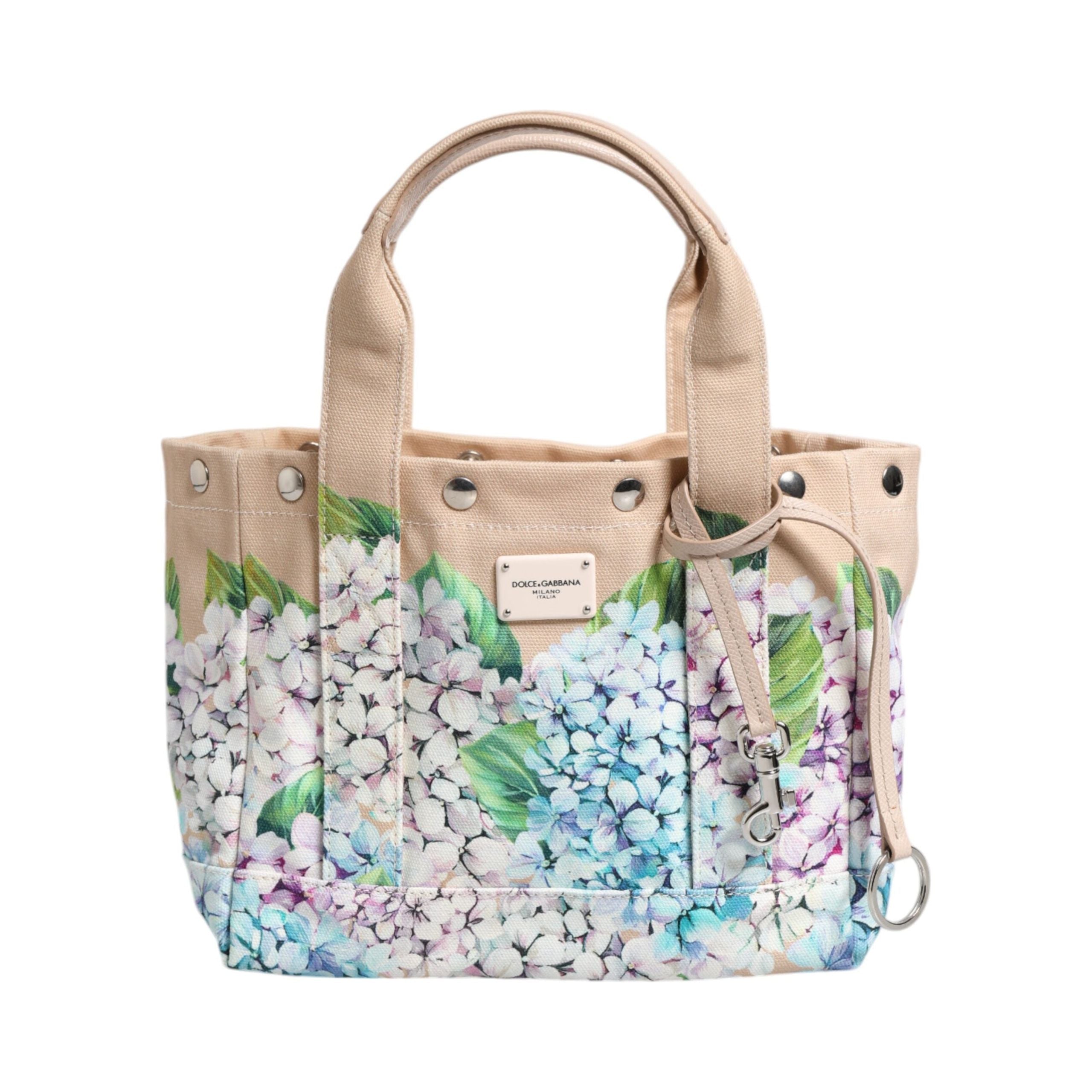 Luxour, Dolce & Gabbana Multicolor Floral Canvas TANIA Top Handle Tote Borse Bag, 