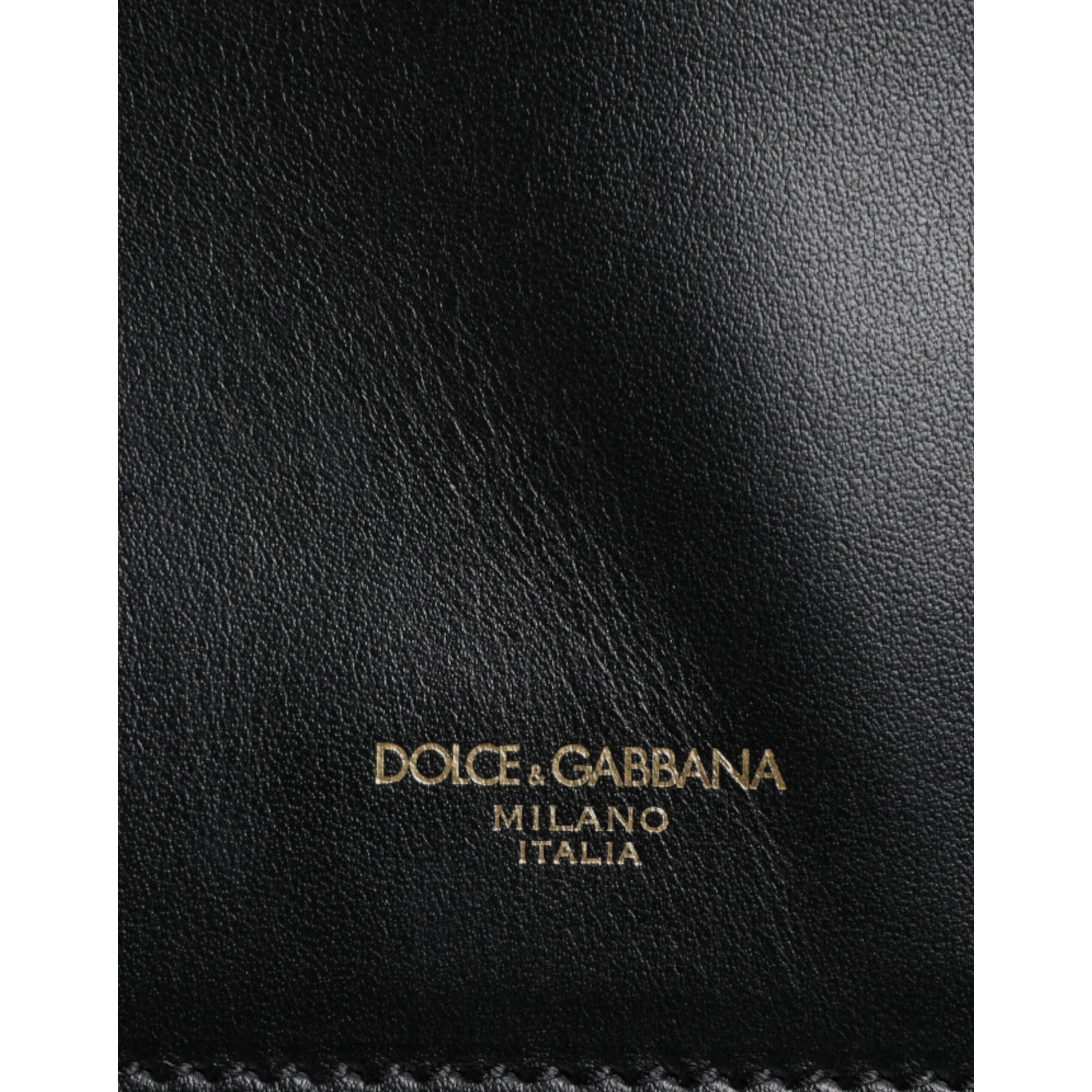 Luxour, Dolce & Gabbana Black Calfskin Monreale Travel Heat-Stamped Logo Bag, 