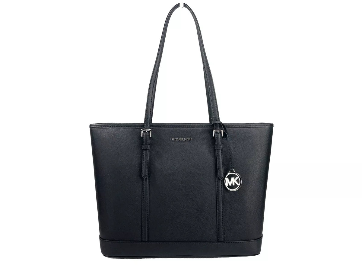 Michael Kors Large Zip Top Tote Carryall Bag Black