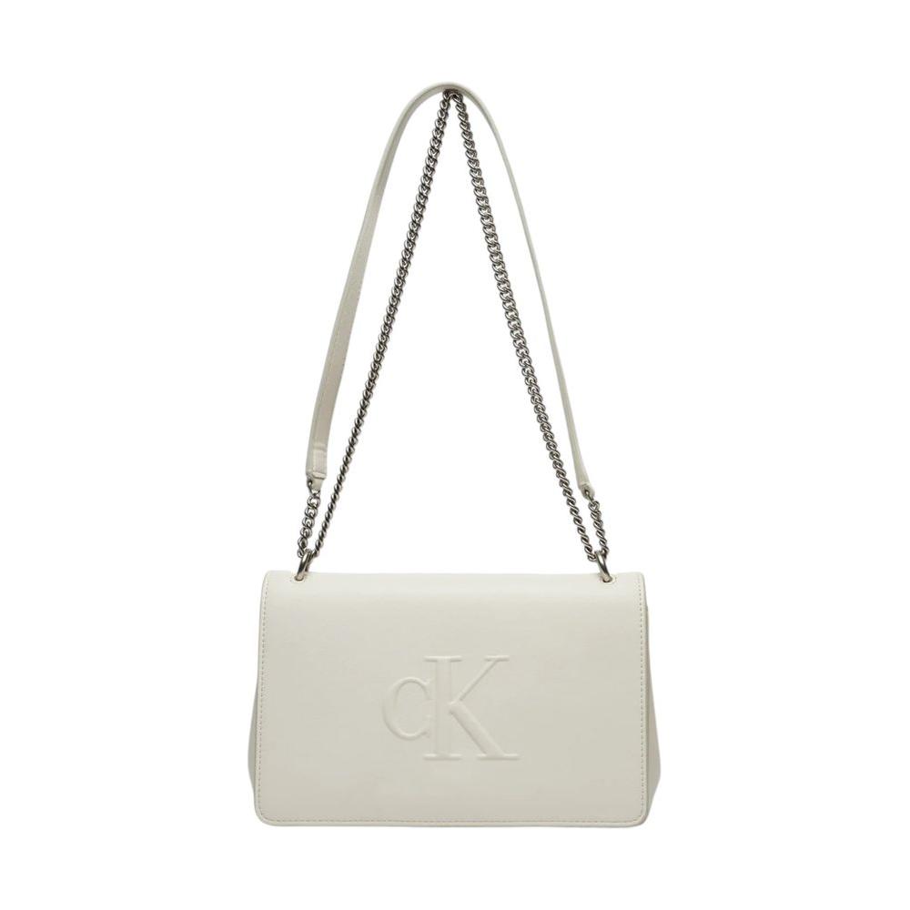 Luxour, Calvin Klein Cream Polyethylene Handbag, 