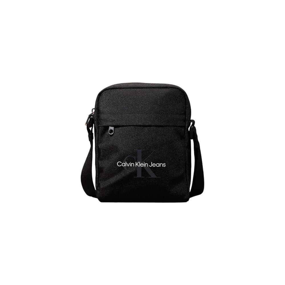 Luxour, Calvin Klein Black Recycled Polyester Messenger Bag, 