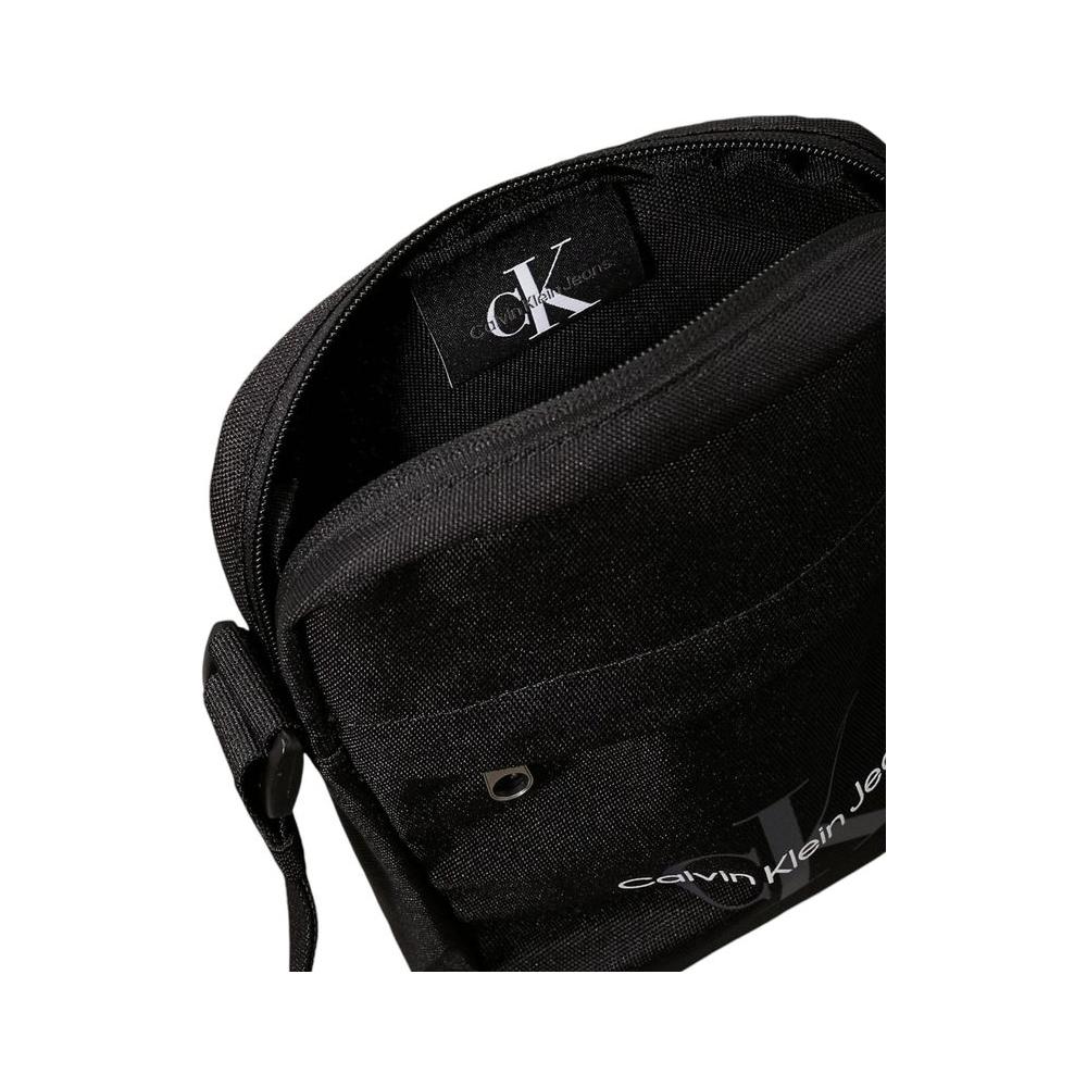 Luxour, Calvin Klein Black Recycled Polyester Messenger Bag, 