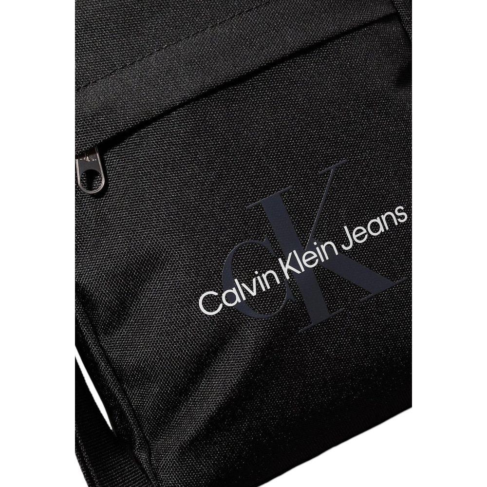 Luxour, Calvin Klein Black Recycled Polyester Messenger Bag, 