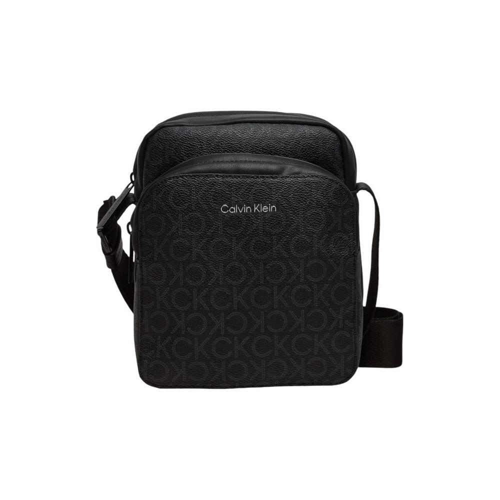 Luxour, Calvin Klein Black Recycled Polyester Messenger Bag, 