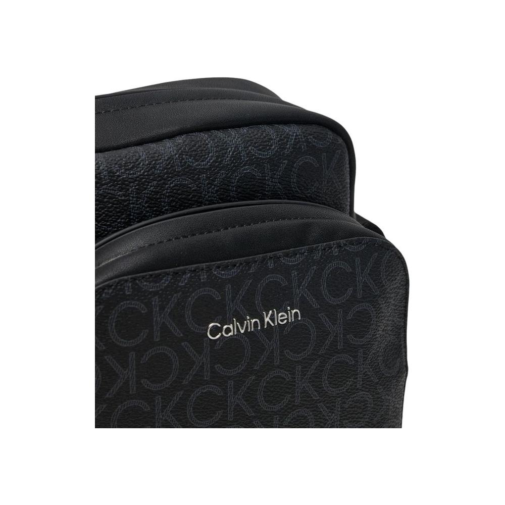 Luxour, Calvin Klein Black Recycled Polyester Messenger Bag, 