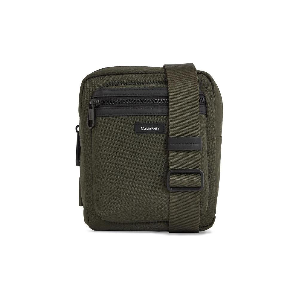 Luxour, Calvin Klein Green Recycled Polyester Messenger Bag, 