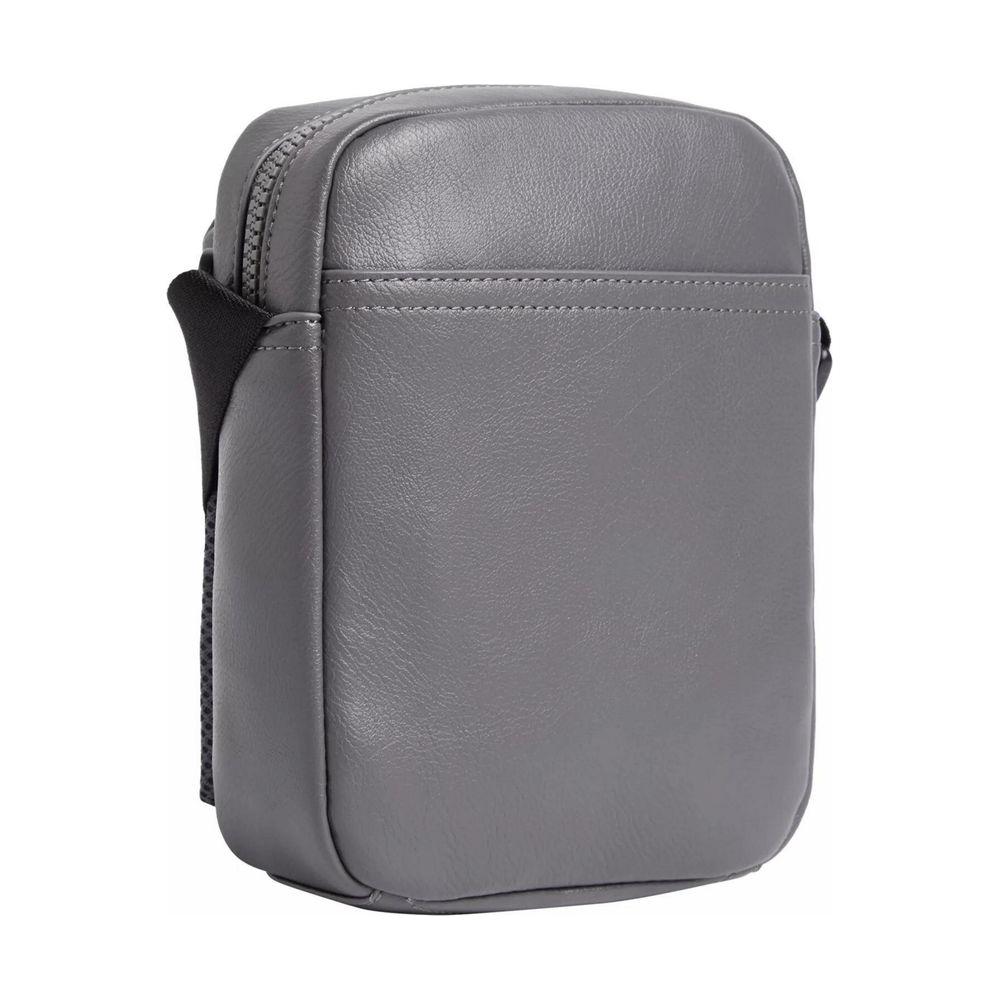 Luxour, Calvin Klein Gray Recycled Polyester Messenger Bag, 