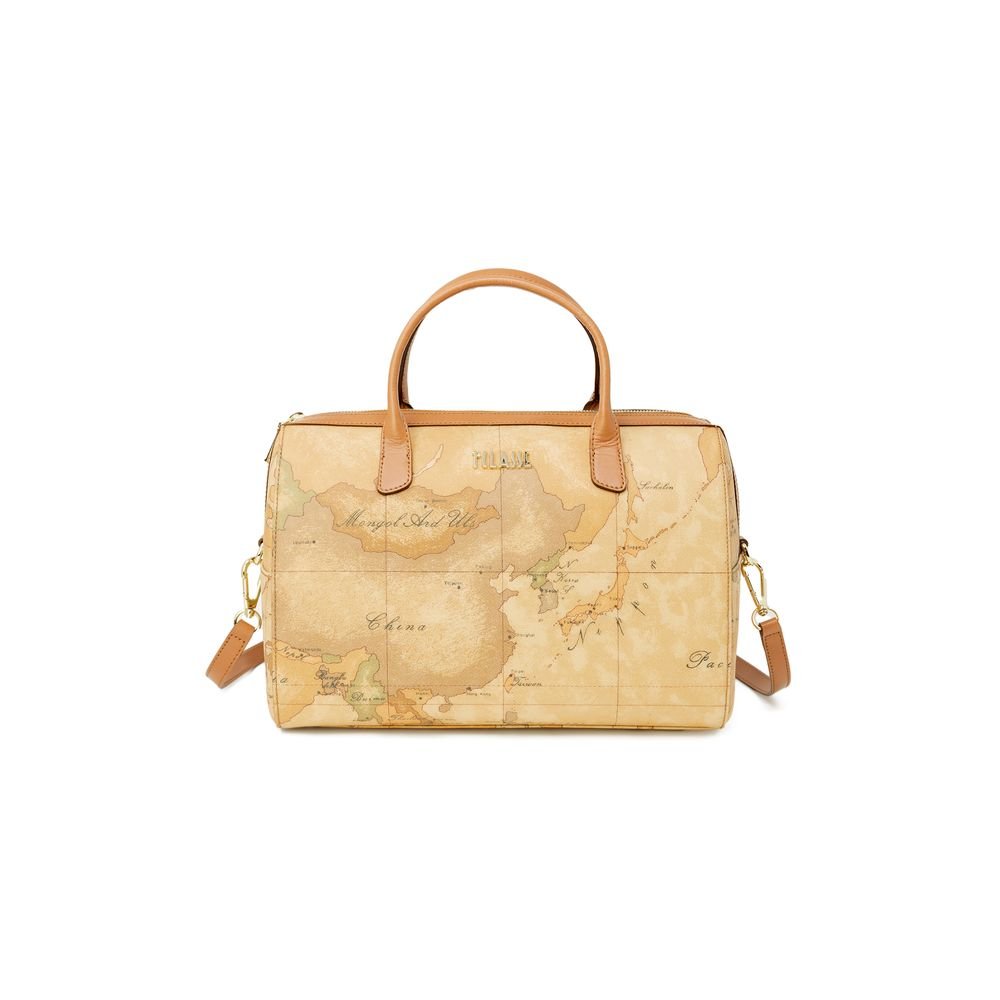 Luxour, Alviero Martini Prima Classe Beige Leather Handbag, 