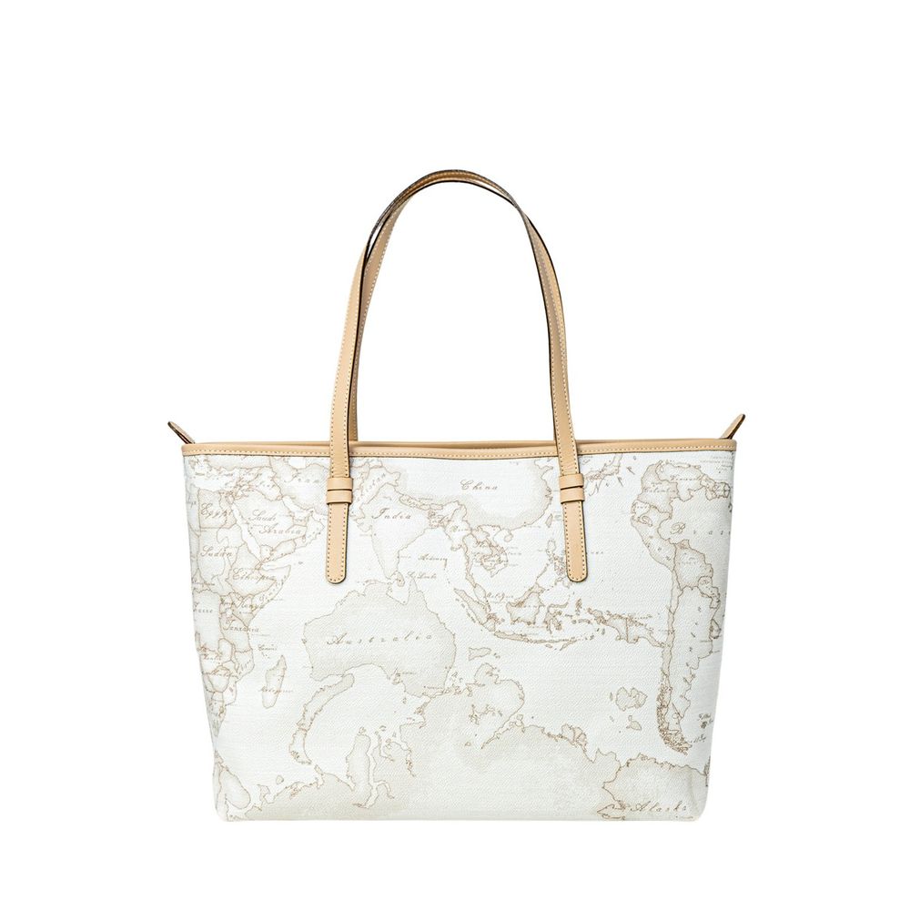 Luxour, Alviero Martini Prima Classe White Leather Handbag, 