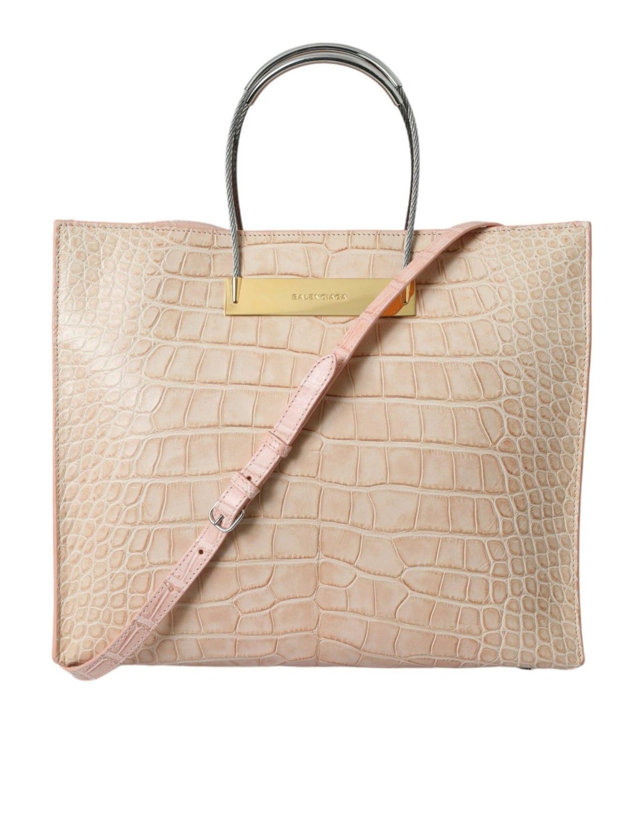 Luxour, Balenciaga - Alligator Leather Pink Tote Bag, 