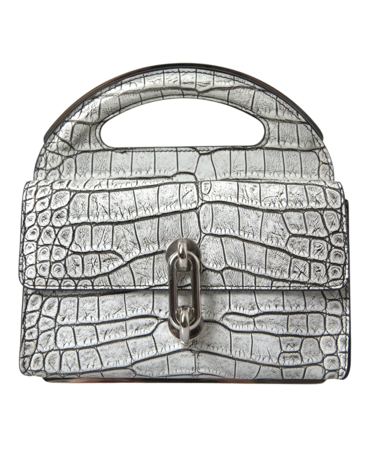 Luxour, Balenciaga Metallic Silver Alligator Leather Mini Bag, 