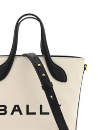 Thumbnail for Luxour, Bally Elegant Monogram Bucket Bag in Black & White, 