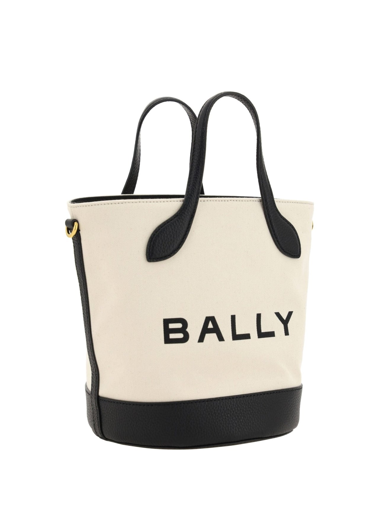 Luxour, Bally Elegant Monogram Bucket Bag in Black & White, 