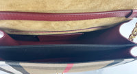 Thumbnail for Luxour, Burberry Macken Small Crimson House Check Leather Crossbody Bag, 