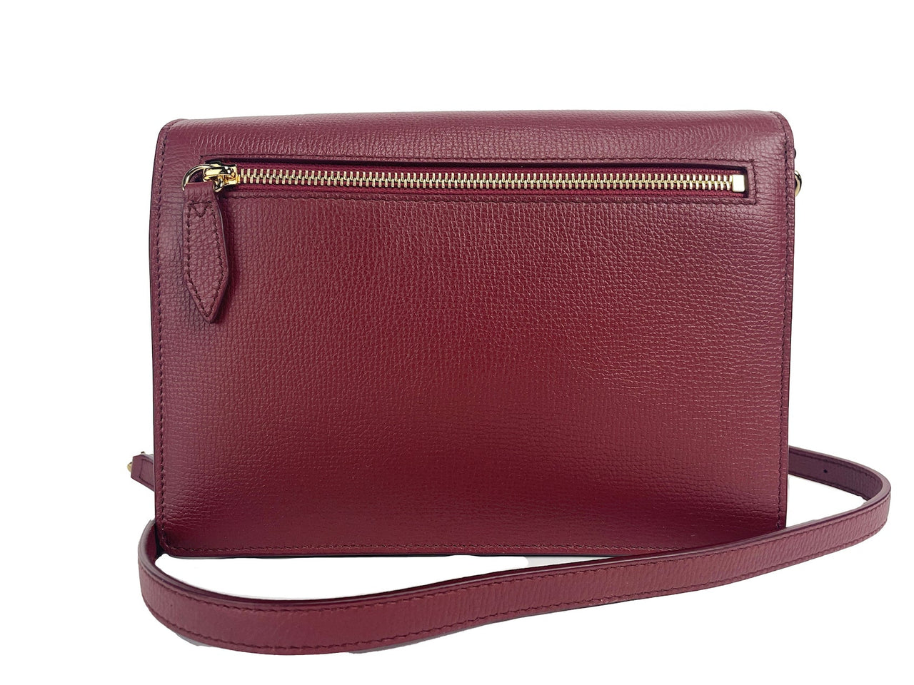 Luxour, Burberry Macken Small Crimson House Check Leather Crossbody Bag, 