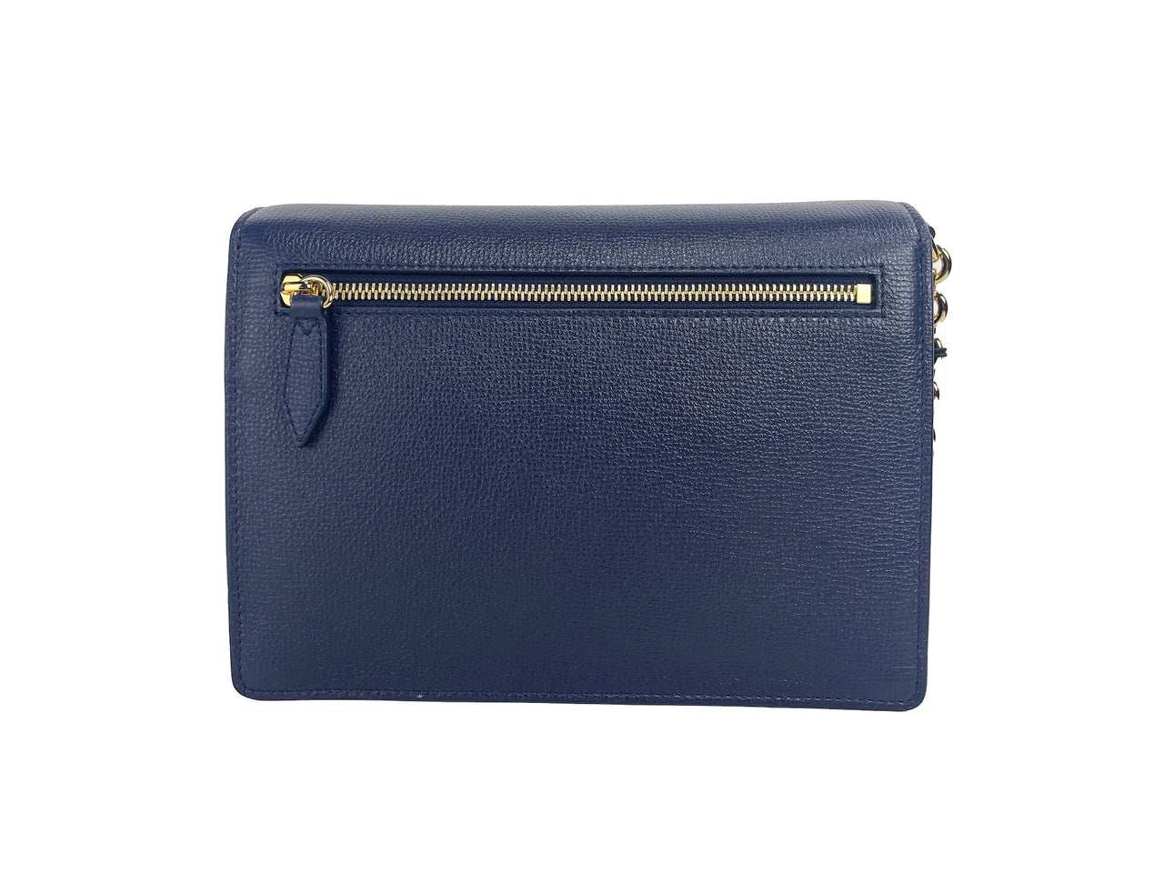 Luxour, Burberry Macken Small Regency Blue House Check Leather Crossbody Bag, 