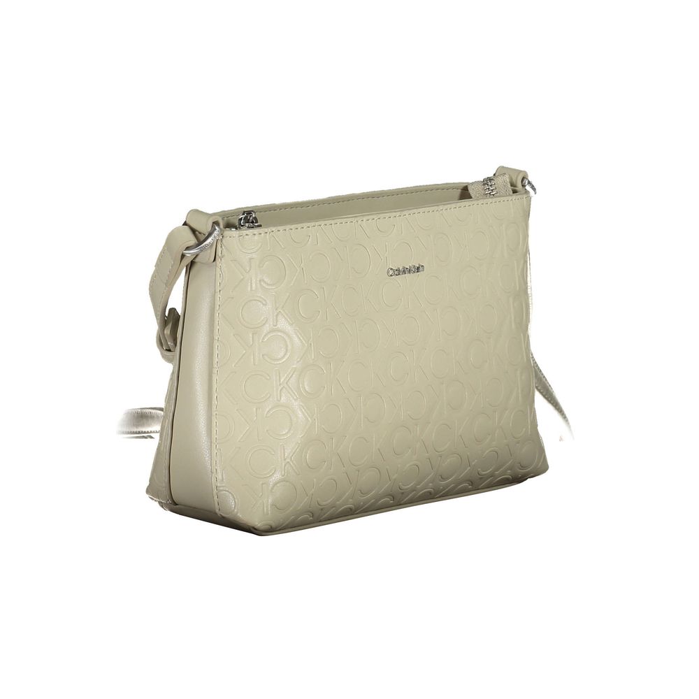 Luxour, Calvin Klein Beige Polyester Handbag, 