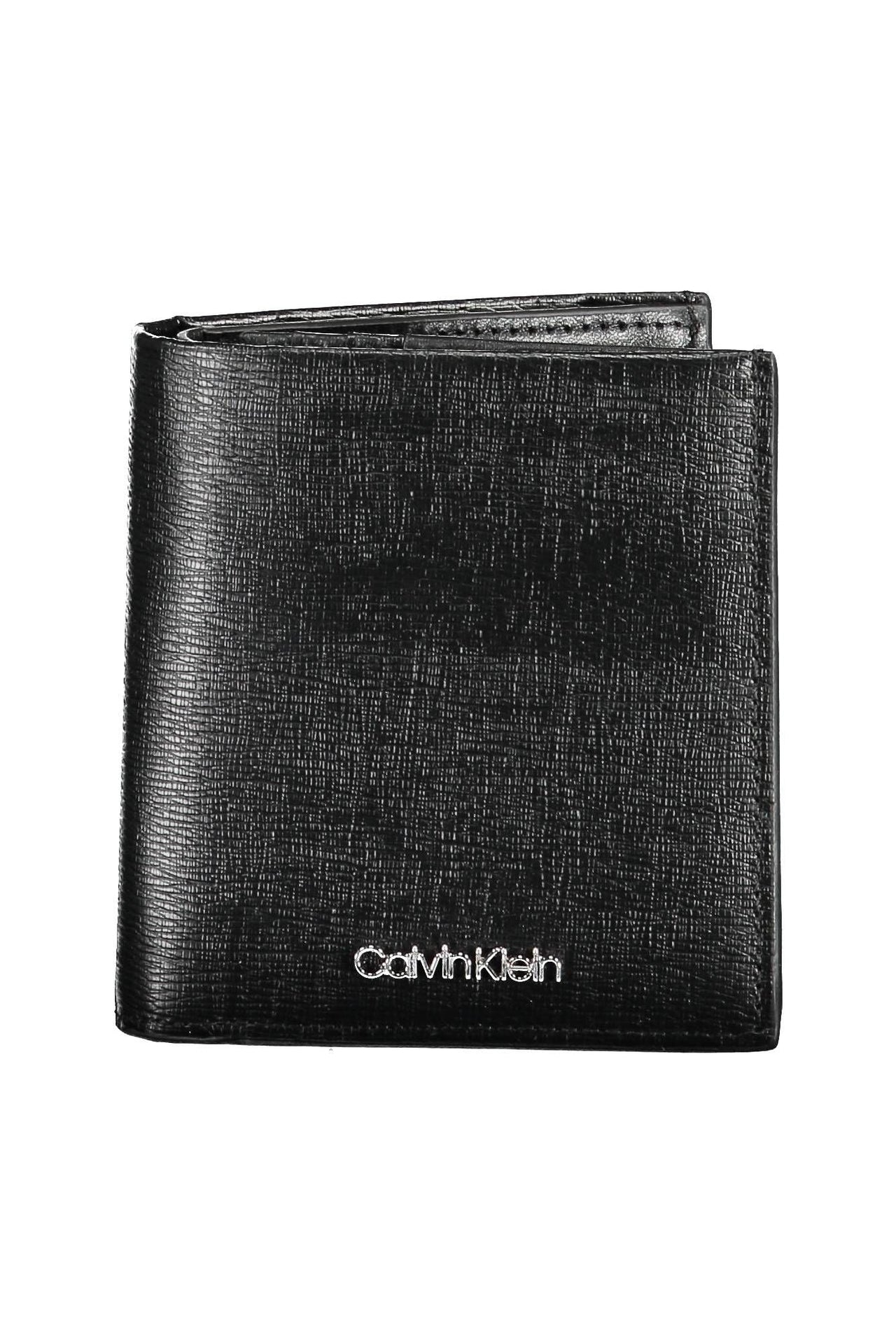 Luxour, Calvin Klein Black Leather Mens Wallet, 