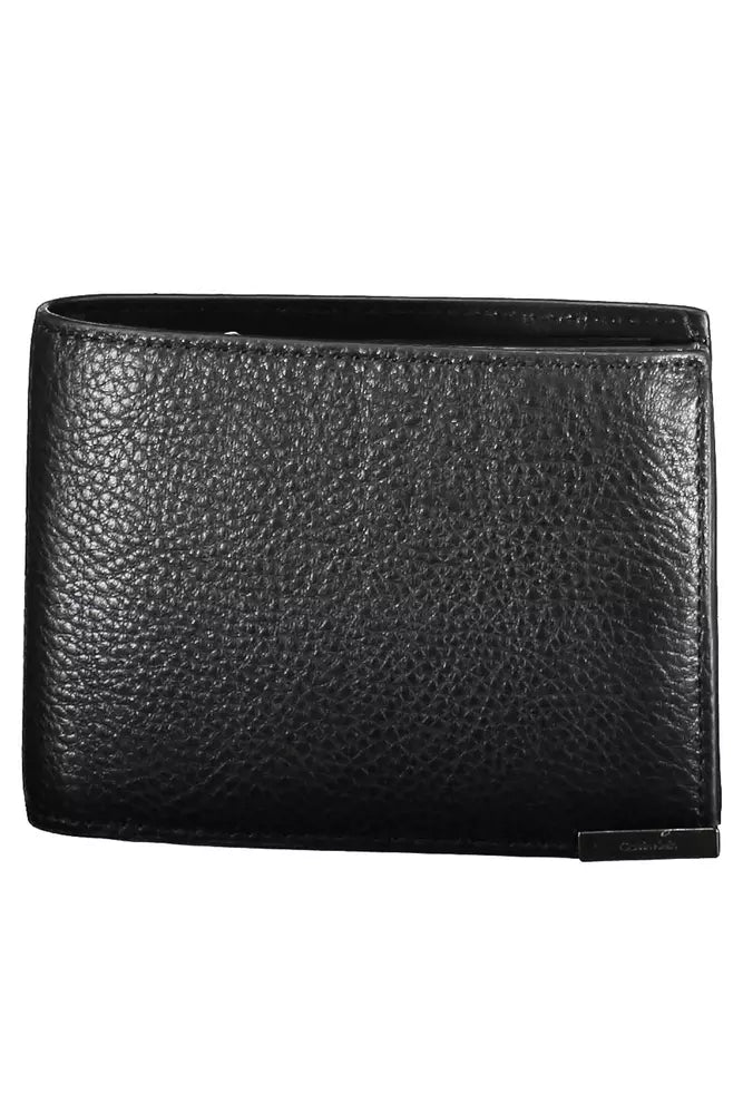 Luxour, Calvin Klein Black Leather Mens Wallet, 