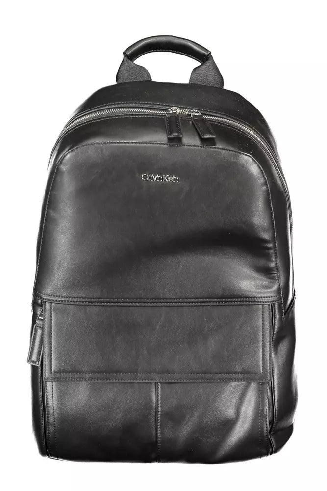 Calvin Klein Black Polyester Men Backpack - Luxour