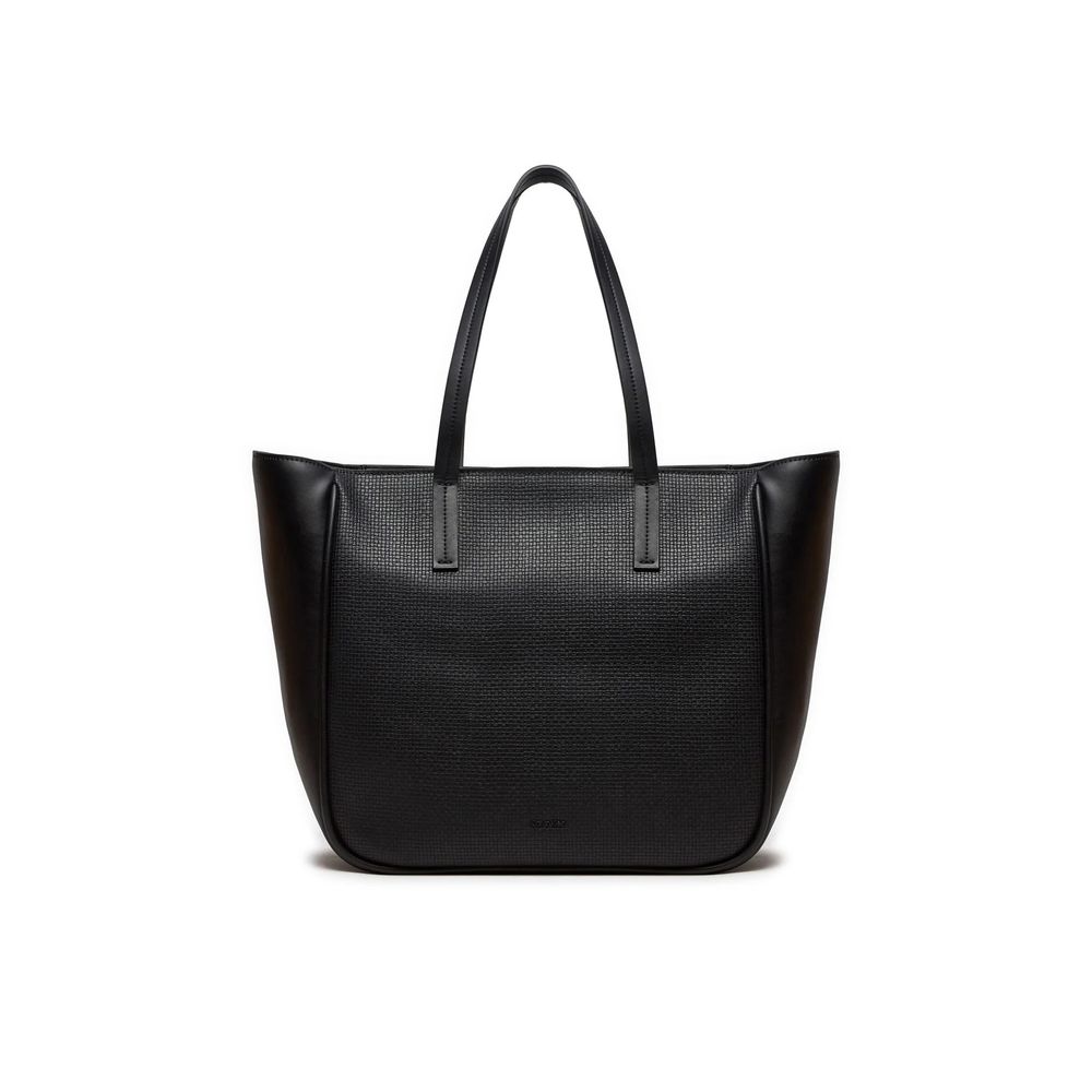 Calvin Klein Black Synthetic Leather Handbag - Luxour