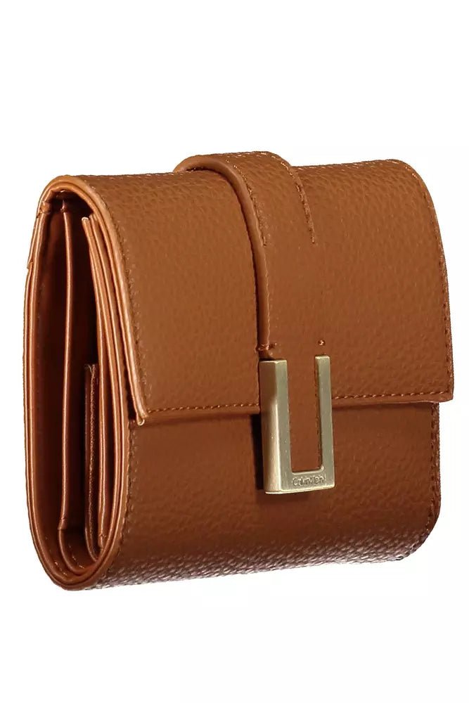 Calvin Klein Brown Polyester Women Wallet - Luxour