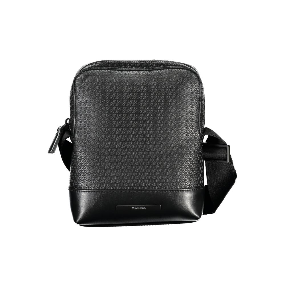 Luxour, Calvin Klein Elegant Black Shoulder Bag with Contrasting Accents, 