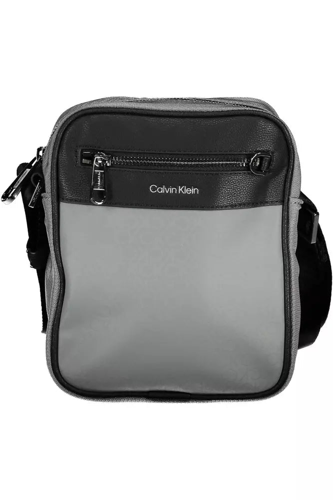 Calvin Klein Gray Polyester Men Shoulder Bag - Luxour