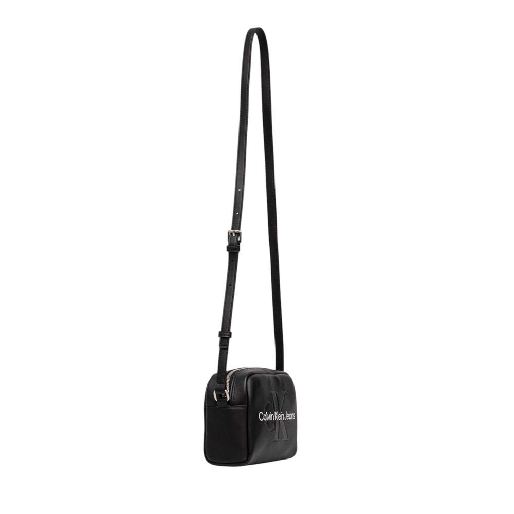 Calvin Klein Jeans Black And White Polyethylene Handbag - Luxour