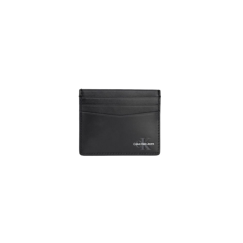 Calvin Klein Jeans Black Leather Wallet - Luxour