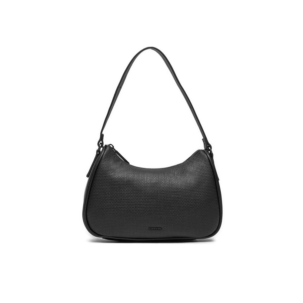 Calvin Klein Jeans Black Synthetic Leather Handbag - Luxour