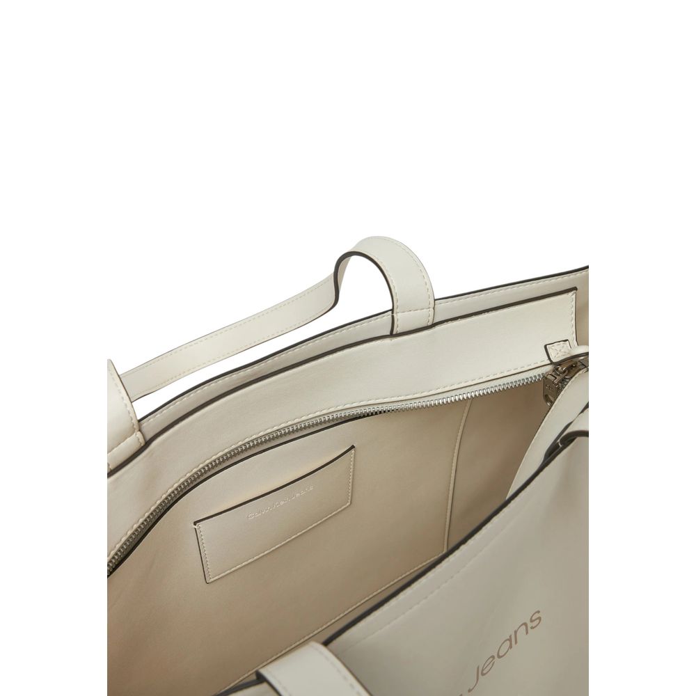 Calvin Klein Jeans White Polyethylene Handbag - Luxour