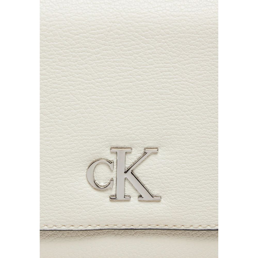 Luxour, Calvin Klein Jeans White Synthetic Leather Handbag, 