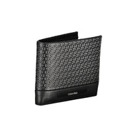 Thumbnail for Luxour, Calvin Klein Sleek Black Leather Wallet with Contrast Details, 