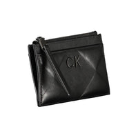 Thumbnail for Luxour, Calvin Klein Sleek Black Zip Wallet with Contrast Detailing, 