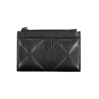 Thumbnail for Luxour, Calvin Klein Sleek Black Zip Wallet with Contrast Detailing, 