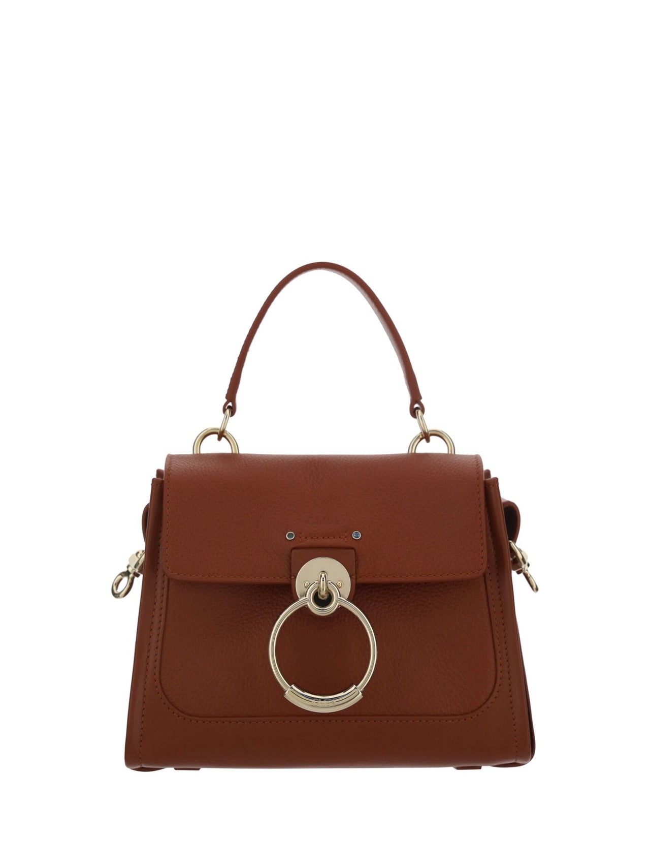 Luxour, Chloé Elegant Sepia Brown Calfskin Shoulder Handbag, 