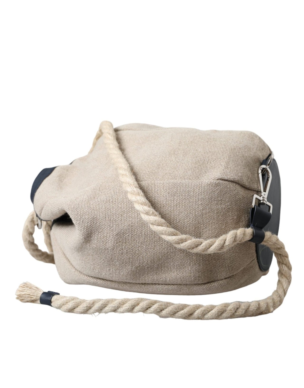 Dolce & Gabbana Beige Canvas Fabric Bucket Sack Pouch Purse Bag - Luxour