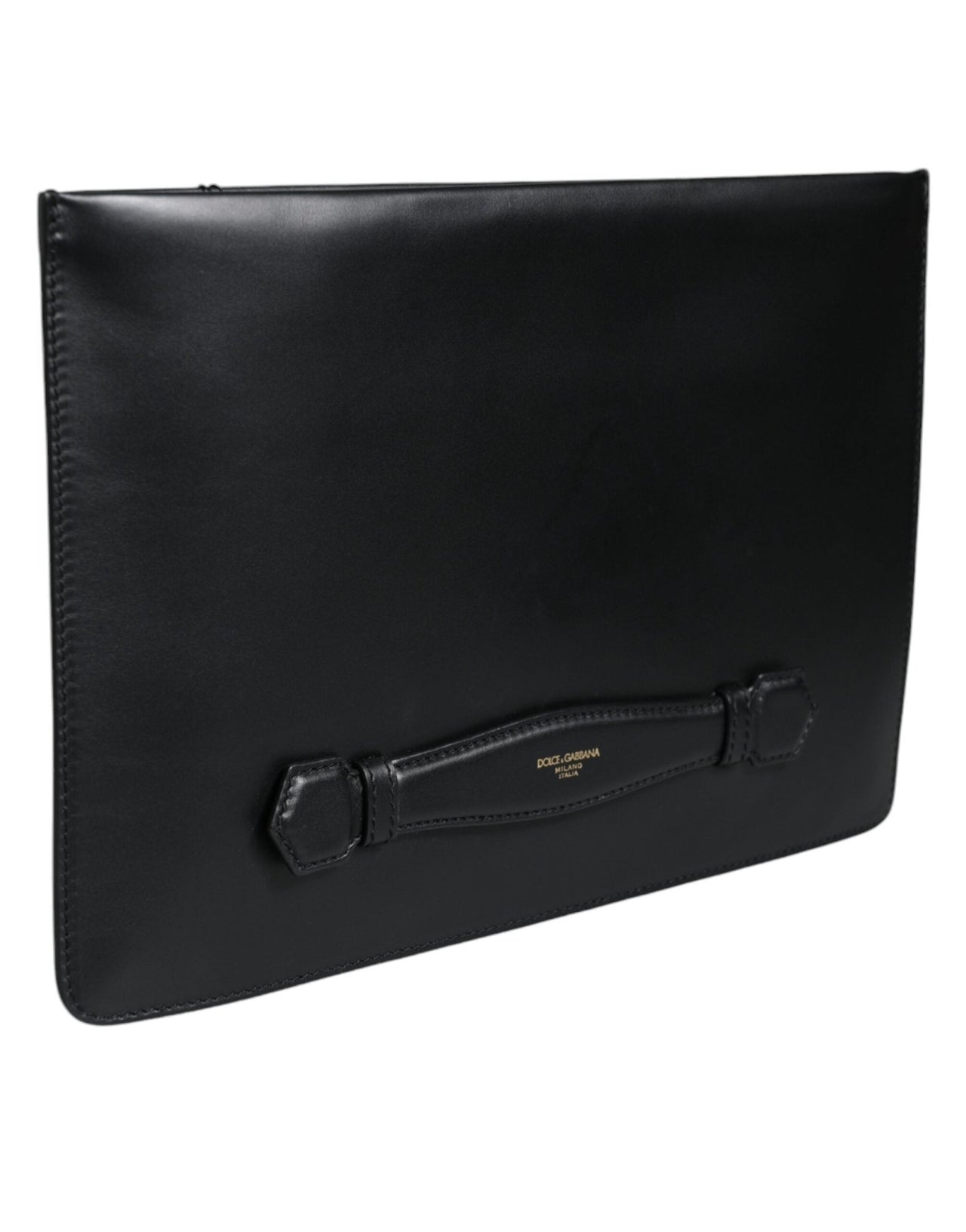 Dolce & Gabbana Black Calfskin Leather Mediterranean Pouch Bag - Luxour