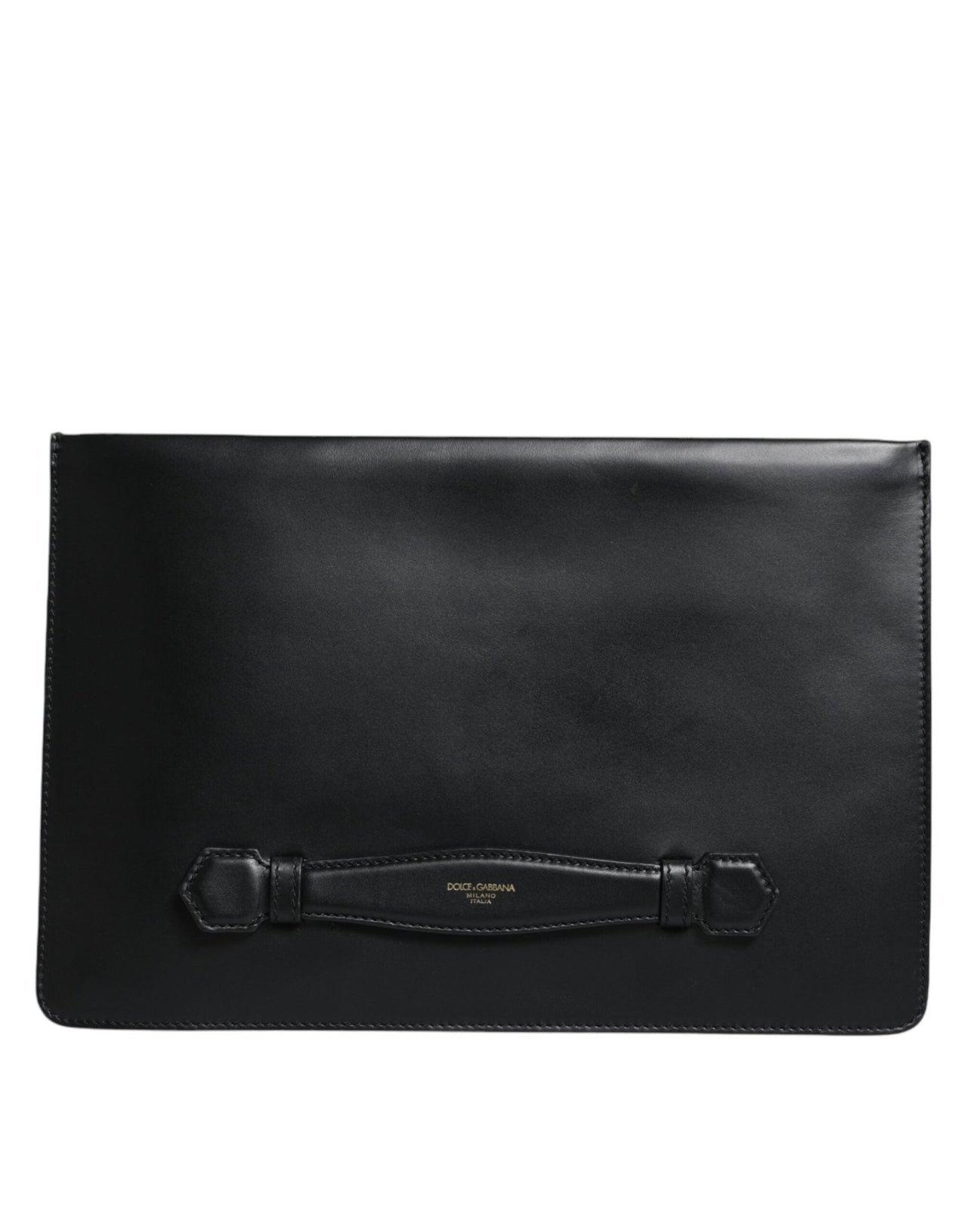 Dolce & Gabbana Black Calfskin Leather Mediterranean Pouch Bag - Luxour