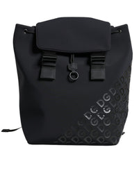 Thumbnail for Dolce & Gabbana Black DG Mania Neoprene Travel Back Pack Bag - Luxour