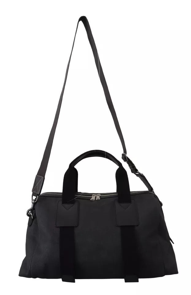 Dolce & Gabbana Black Gray Holdall Tote Men Hand Shoulder Bag - Luxour