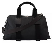 Thumbnail for Dolce & Gabbana Black Gray Holdall Tote Men Hand Shoulder Bag - Luxour