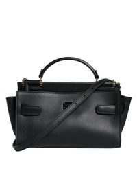 Thumbnail for Dolce & Gabbana Black Leather SICILY Top Handle Crossbody Bag - Luxour