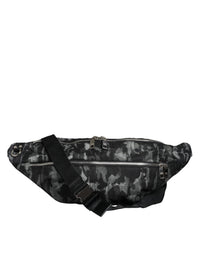 Thumbnail for Dolce & Gabbana Black Leopard Fabric Belt Waist Fanny Pack Bag - Luxour