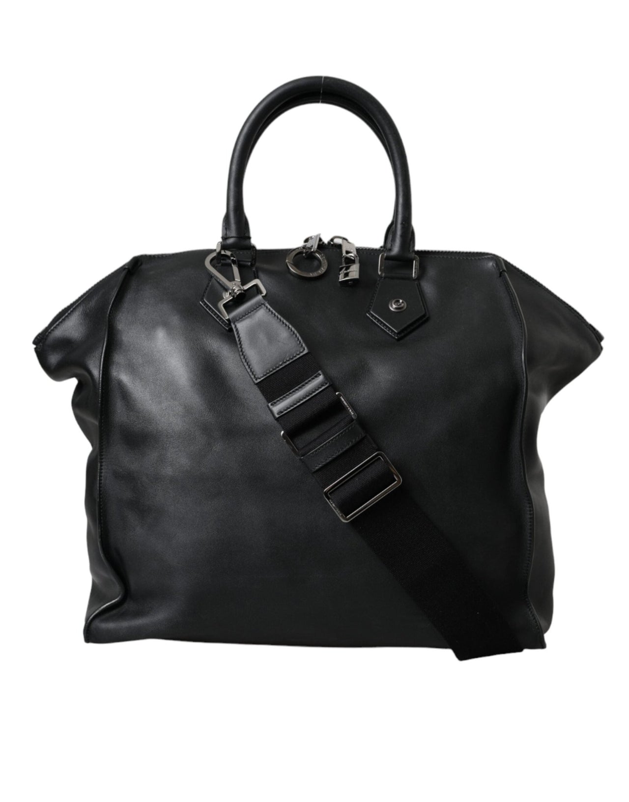 Dolce & Gabbana Black Washed Calfskin Biker Style Shopper Bag - Luxour