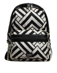 Thumbnail for Dolce & Gabbana Black White Nylon Leather Travel Back Pack Bag - Luxour